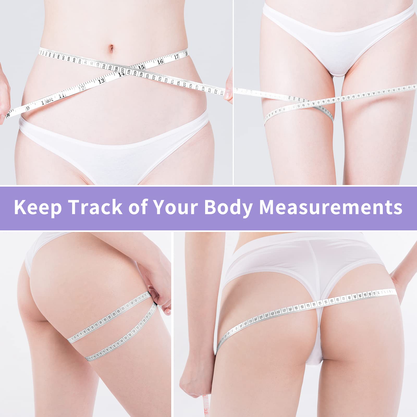 Soft Tape Measure 24 Pack Measuring Tape Bulk for Body Sewing Tailor Cloth Vinyl Measurement Craft Supplies,150cm/60inch Accurate Soft Double Scale Ruler-White