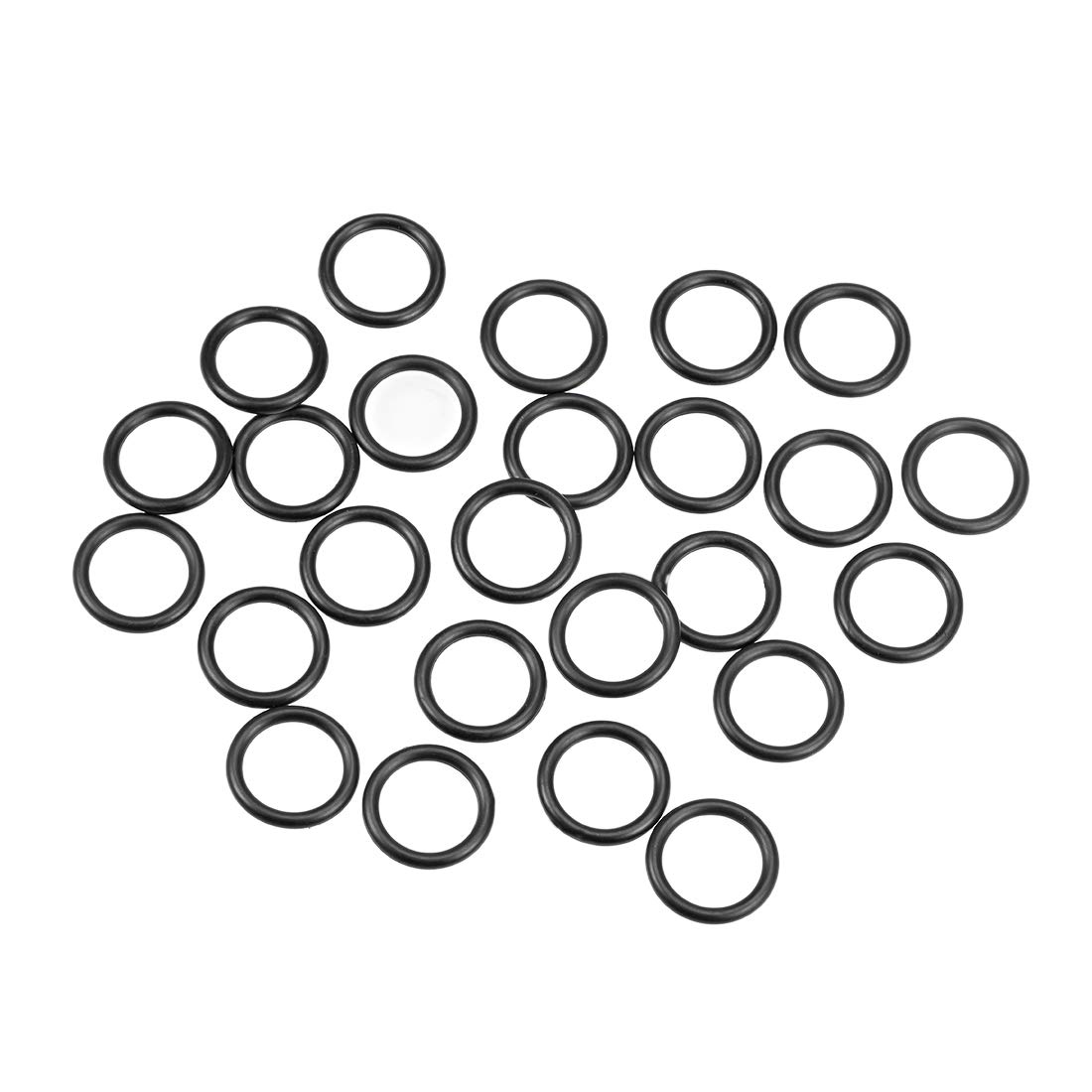 sourcing map Nitrile Rubber O-Rings 19mm OD 14mm ID 2.5mm Width, Metric Nitrile Rubber Sealing Gasket for Automotive Machine Plumbing, Pack of 25