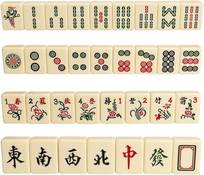 Amazon Co Jp スピナーを備えたタイル麻雀ゲームセット バンプ 腐食 高温に耐性 サイコロキャリングトラベルケースはアメリカ製ではありません ホーム キッチン