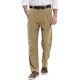 IDEALSANXUN Mens Corduroy Pants Pleated Casual Straight Leg Fall Winter Dress Pant Trouser