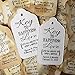Key to Happiness is Love personalized and the ability to open a bottle. SMALL White or Tea Stained Favor Tag sets of 25 Tags 1 1/8
