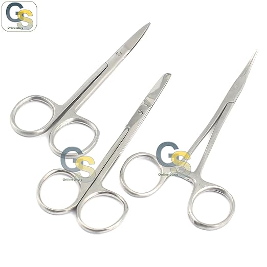 G.S 3 PCS Premium Grade IRIS Scissors+ Stitch Scissors