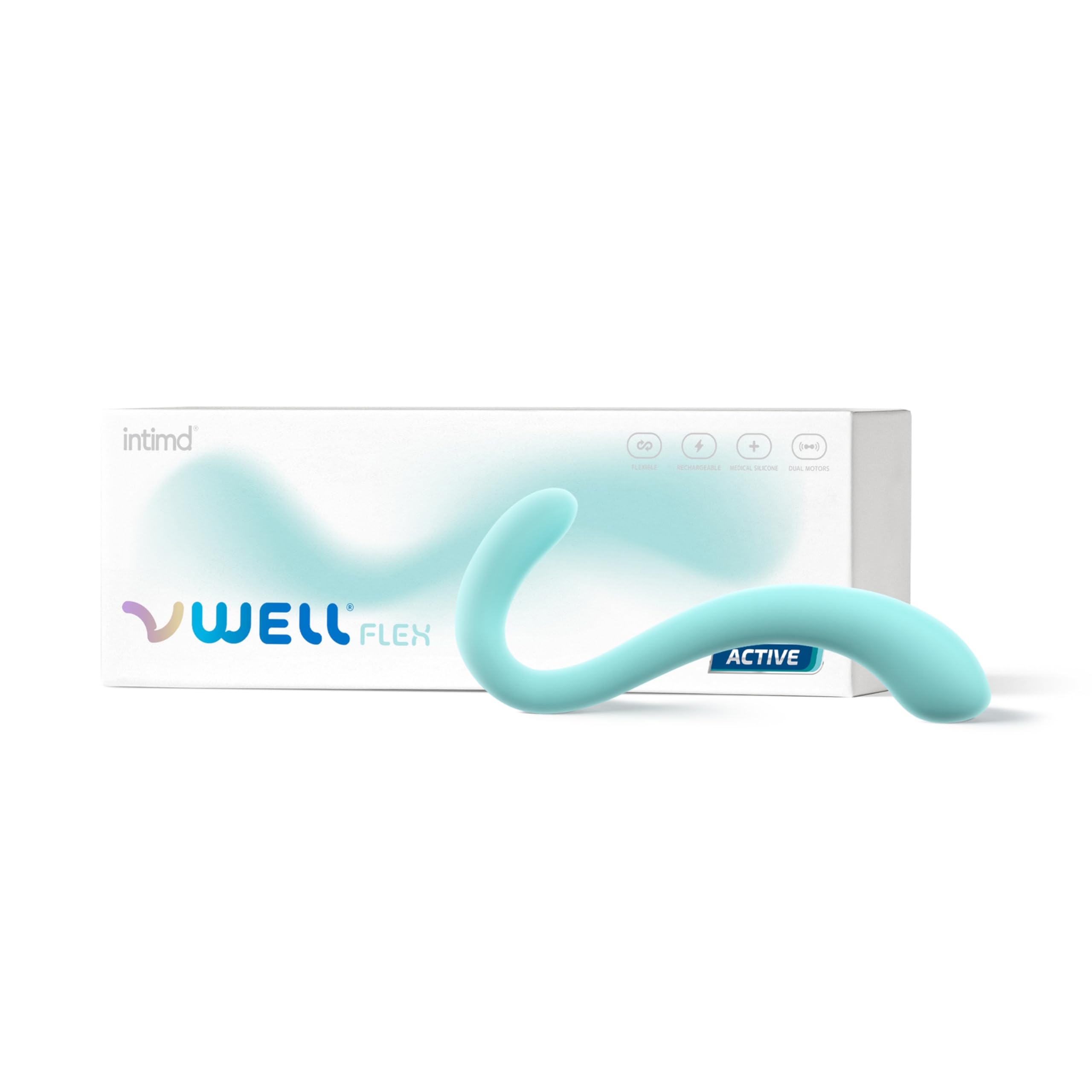 VWELL Flex Pelvic Floor Muscle Trigger Point Relaxer with Dual Active & Flexible Shaft Tool Knot Scar Tissue Tender Point Myofascial Release Tightness Spasm Pain Relief for Women