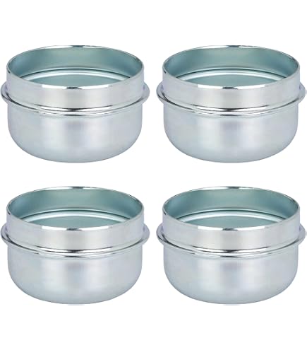 2 Capuchons De Moyeu 40mm Galvanisés - Anti-poussière Pour Remorques | Acier, Diamètre Intérieur 37mm