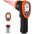 Infrared Thermometer High Temp Thermometer Pyrometer -58℉~2732℉ (-50℃ to 1500℃), 30:1 Distance Spot Ratio, Non-Contact Dual Laser Thermometer for Industry Forge【NOT for Human】-AP-2732(Orange)