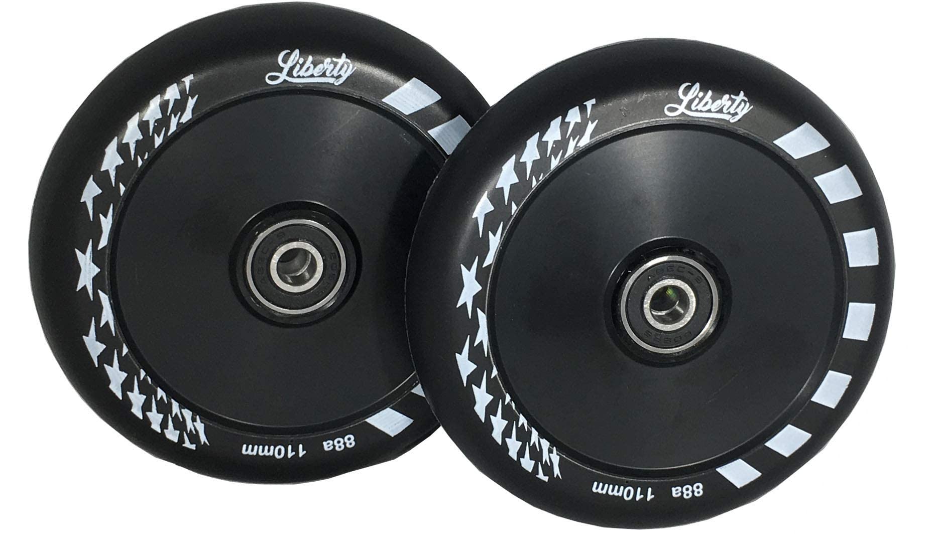 Liberty Pro Roller – 110 mm Hollow Core Wheels – Set von 2, Schwarz, 110mm Hollow Core Wheels