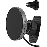 Scosche MPQMRDV MagicMount Charge Pro Qi2 MagSafe Car Mount Charger, 15W Fast Magnetic Wireless Charging Phone Holder for Dashboard/Vent Compatible with iPhone 16/15/14/13/12 Pro Max Plus, Samsung S25