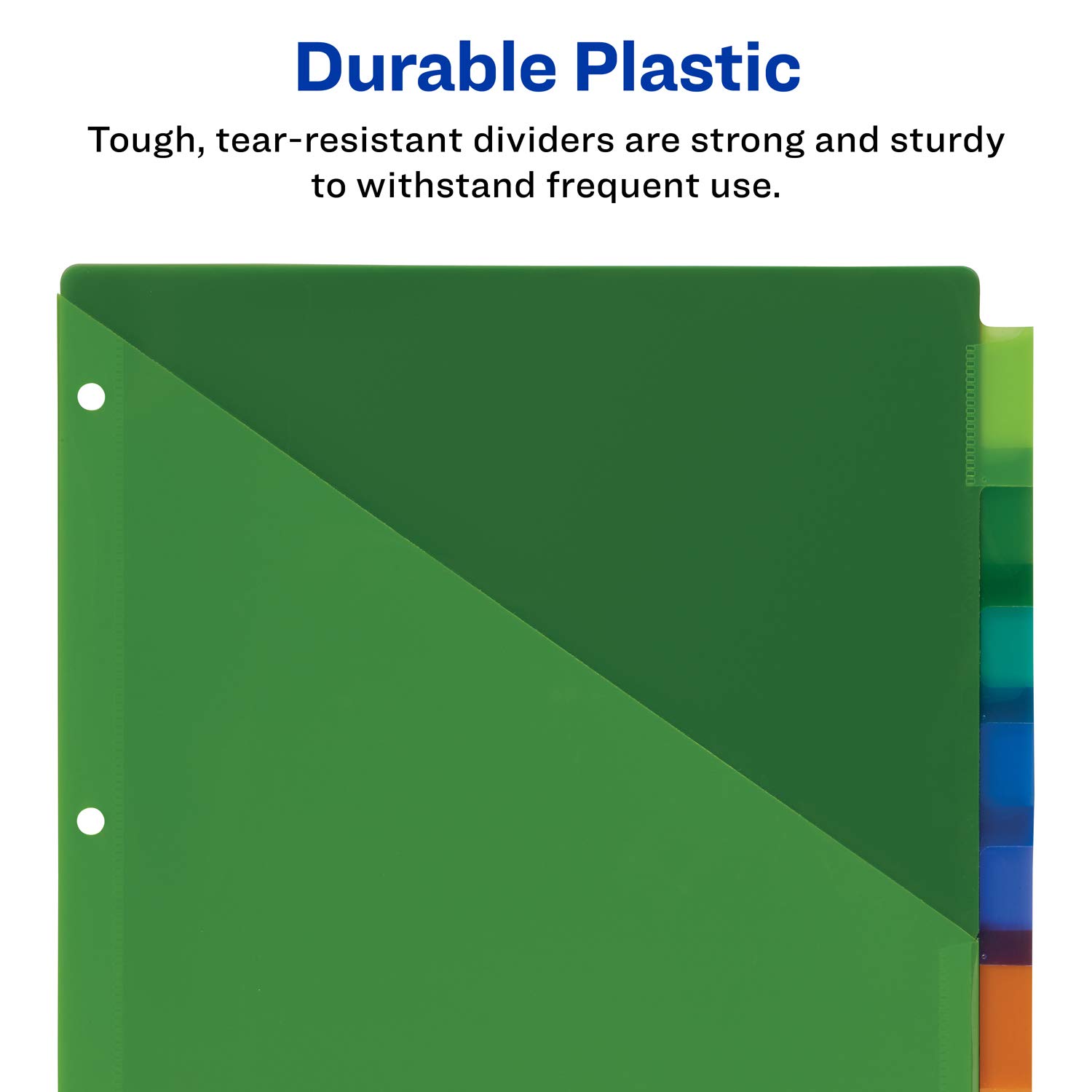Avery 8Tab Plastic Binder Dividers with Pockets, Insertable Multicolor