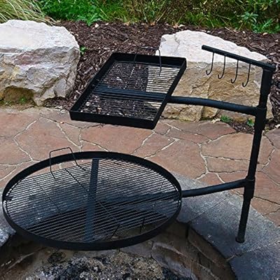 Sunnydaze Dual Campfire Cooking Grill Grate Swivel System Outdoor Adjustable Fire Pit Bbq Grilling Buy Online At Best Price In Uae Amazon Ae