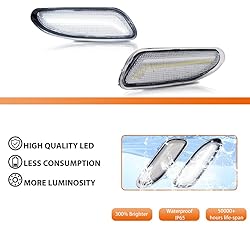ADIIL Clear Lens White Full LED Front Bumper Side