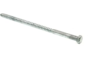 Prime-Line 9056655 Hex Lag Screws, 3/8 in. X 8 in., A307 Grade A Hot Dip Galvanized Steel, 10-Pack