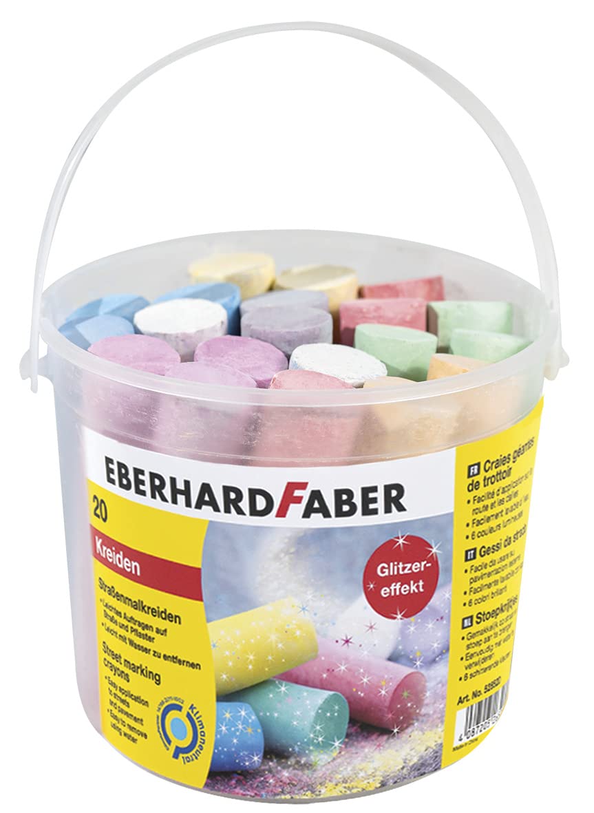 Eberhard Faber 526520 Street Paint Chalk Glitter 20 Bucket