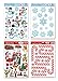Christmas Window Cling Decorations - 4 Large Sheet Sets Featuring Santa, Snowmen, Snowflakes, Candy Canes and More