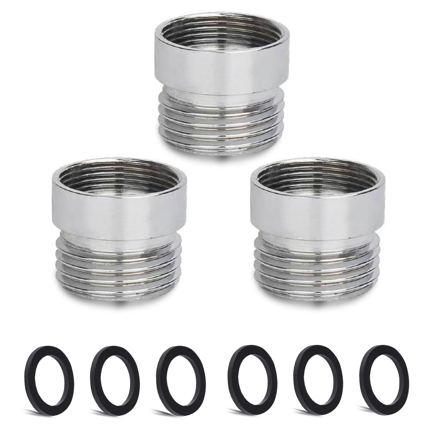 3 pcs Faucet Adapter Kit, CNYMANY Male M20mm to Female M20mm Fine Thread Kitchen Aerator Adapter Set Sink Faucet Adapter Connecting Garden Hose Water Filter Standard Hose via Diverter