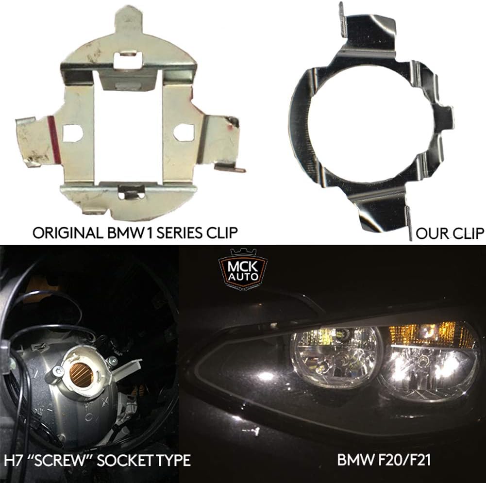 MCK Auto - H7 Holder Clips Headlight Adapter Base Twist Screw Type Retaining Converter Comaptible with F20 F21 - Image 5