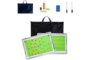 VolksRose Soccer Coaching Board, Soccer Tactics Board with Magnets and Marker Pen, Magnetic Soccer Coach Board, Soccer Dry Erase Whiteboard Coaches Clipboard, Coach Training Equipment Coach Gift