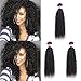 Malaysian Curly Hair Bundles Deep Weave 100% Unprocessed Remy Kinky Curly Human Hair Bundles Hair Weft Extensions Natural Black Color By Lovenea (8