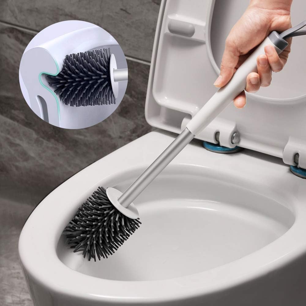 Accessoires Wc Blanc Noir Brosse Wc Et Support Balayette Toilettes En Silicone Balai Wc Avec Porte Ensemble Balet Pour Nettoyante Toilette Mural Suspendu Debout Etage Hygienique Antibacterienne Toilet Brush Set Cuisine Maison Lemoncitylive Com