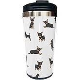 Fenmshairy Chihuahua Dog Travel Coffee Mug 13 Oz for Men Women - Puppy Stainless Steel Insulated Tumbler Cup with Lid, Perfect Anniversary, Christmas & Birthday Gift for Friend, Sister, Dog Lover