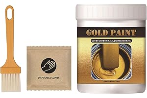 Gold Paint – Water-Based metallics Coating | Powder Art Color-Changing DIY Doors window Iron Railings Furniture Canvas Decora