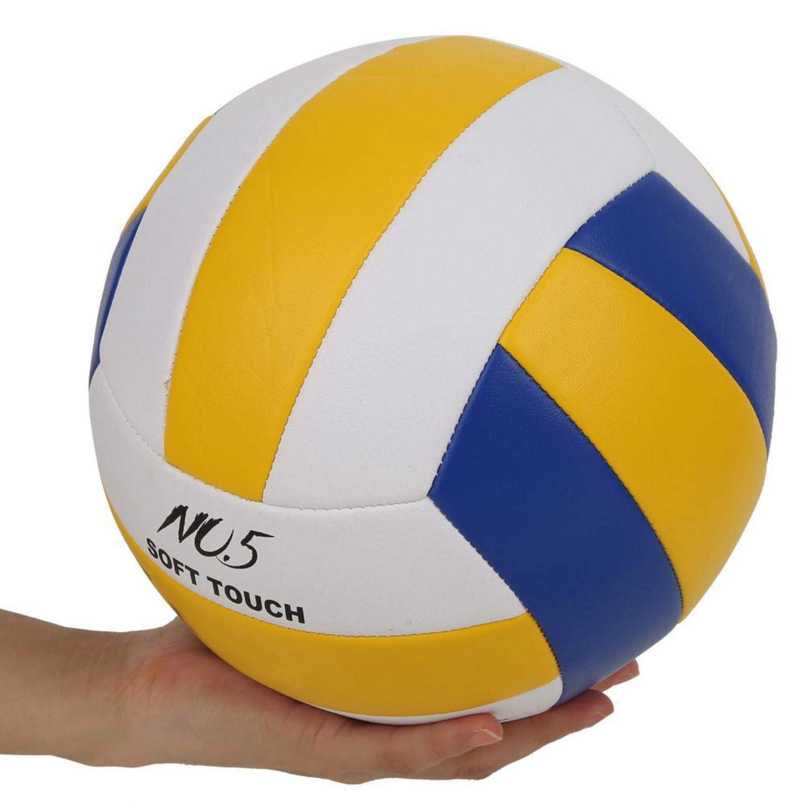 01 02 015 Standard Volleyball, Fine Workmanship Training Volleyball Anti-explosion for Playground School(blue)