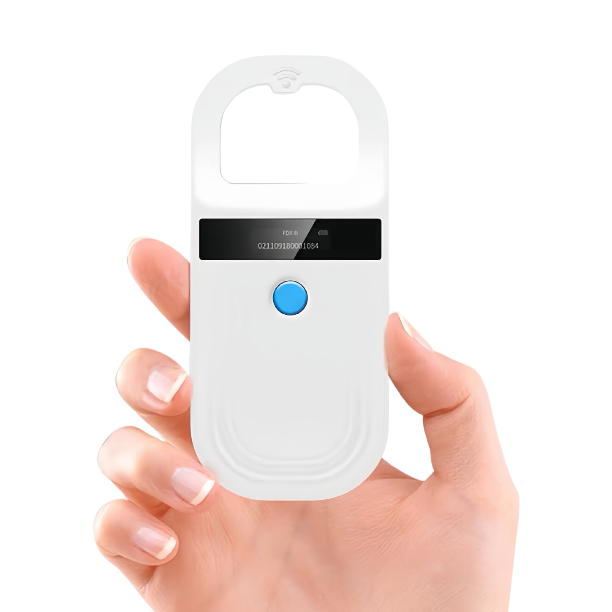 Portable Animal Tag Reader Scanner, 134.2KHz for ISO11784 FDX-B EMID Microchips, Data Storage, 15cm Read Range for Pet Livestock Wildlife, USB 5V Charging