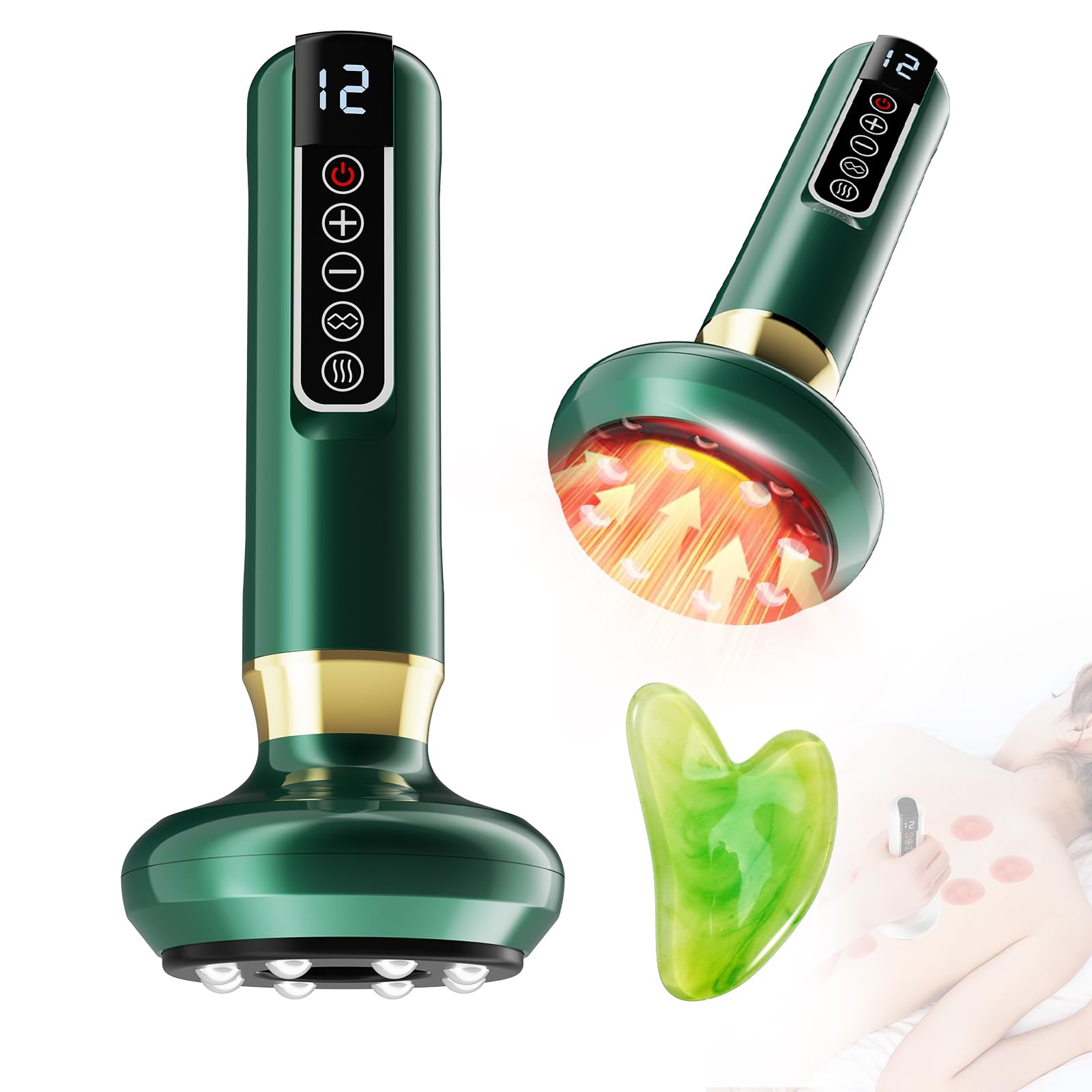 Photo 1 of Neweak Electric Handheld Cellulite Massager with 12 Suction Modes, Lymphatic Drainage Massager, Cellulite Remover Tool for Legs, Belly, Thighs, Arms, Butt- Christmas,Gifts for Her Women (Green)