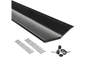 FOSLUOC Garage Door Seal Top and Sides Seal Strip Black 34.4FT Rubber Weather Stripping Replacement Soft and Hard Composite, Weatherproofing Universal Sealing