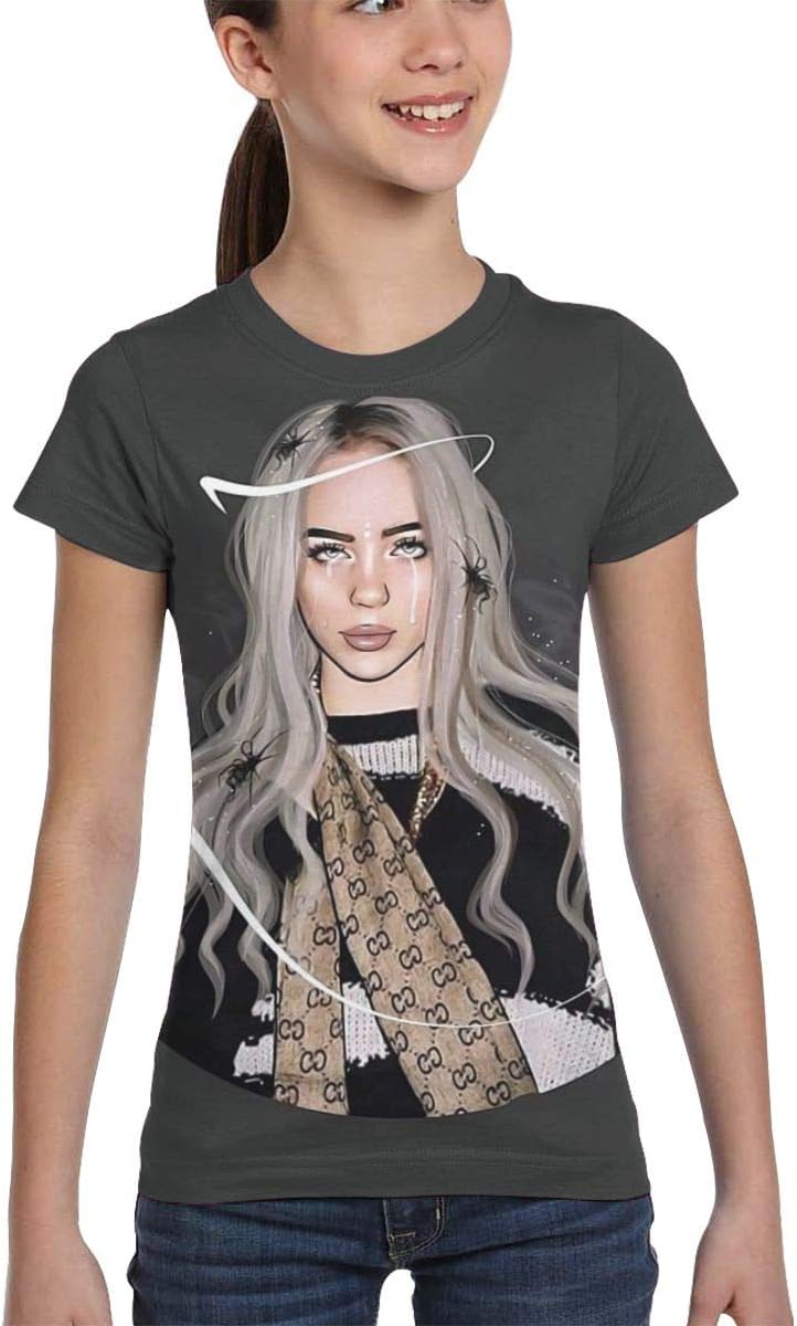 JoBag Girls' Boys Casual Short Sleeve Billie Eilish Crewneck T-Shirts Tops Tee Shirts