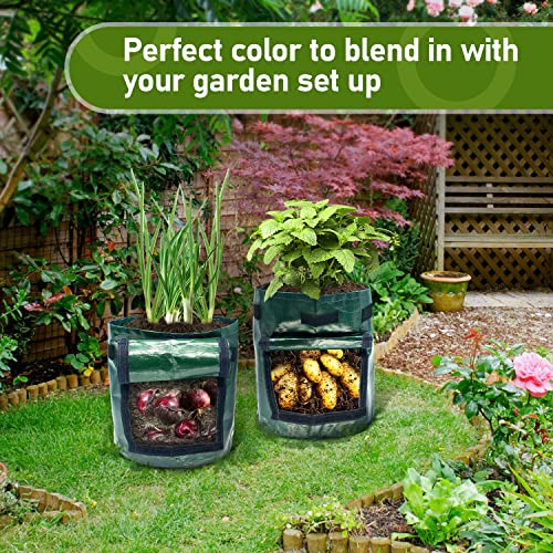 NAMTSO Potato Grow Bags 7 Gallon 4 Pack, Potato Planter Bags with Flap