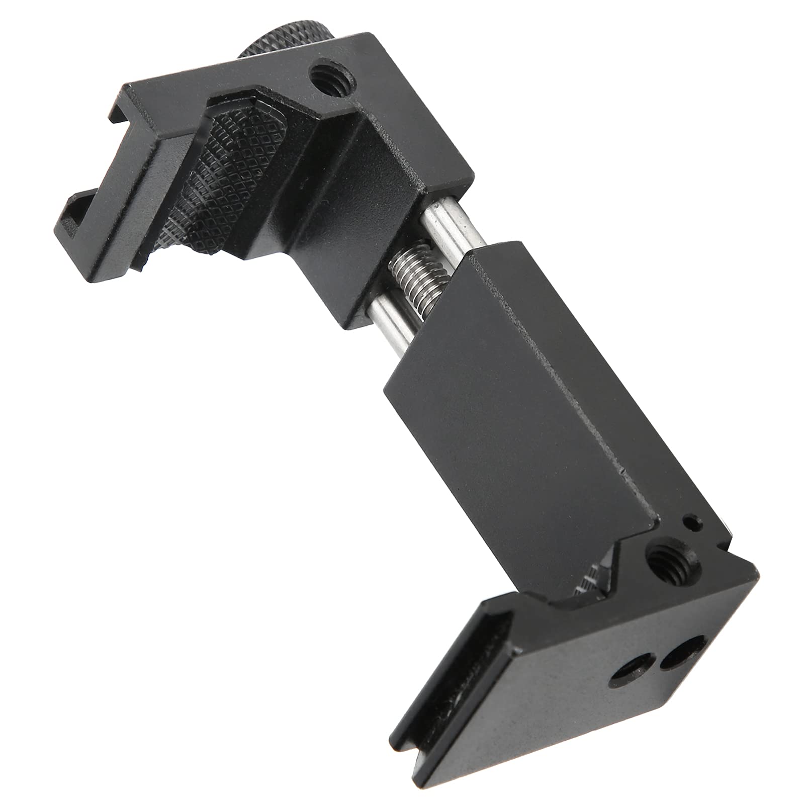 Goshyda Phone Tripod Clip, Black, Phone Tripod Mount, Arca Dovetail Slot, Cold Shoe Mount, Multi Function Expansion Screw Hole