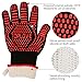 BBQ Grill Gloves [1472℉ NEWEST] EN407/EN420 CE Heat Resistant - Oven Silicone Glove Fireproof for Smoker Baking - High-temp Barbecue Grilling Potholders - Heat-insulated Cooking Mitt, X-Long