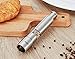 Kato Manual Salt and Pepper Grinder Set, Stainless Steel Thumb Push Mini Mill for Gourmet Home Restaurant Buffet, 2PC