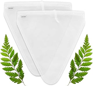 ecooe Neue Form 2 Stück Nussmilchbeutel für vegane Nussmilch Mandelmilch Haselnussmilch Feinmaschiges Passiertuch Filtertuch für Obstsaft & Kaffee 28 * 30CM