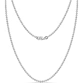 LeCalla 925 Sterling Silver Italian Jewelry Trendy Gift 1.2 MM, 1.50 MM, 2 MM, 3 MM Diamond-Cut Ball Chain Necklace for Teen Women with Lobster Clasp (16, 18, 20, 22, 24 Inches)