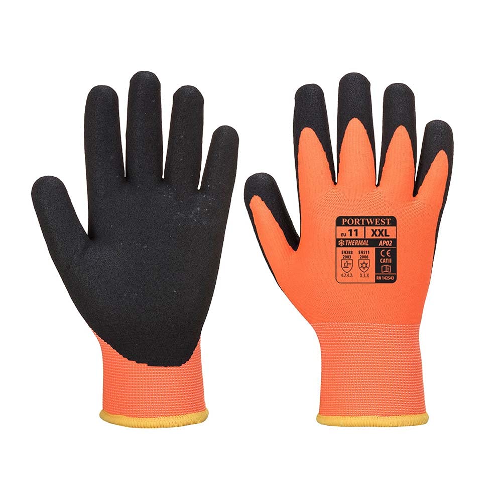 Portwest AP02 Thermo Grip Pro Ultra Glove Orange/Black, Large