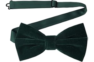 PACGOTH Bow Ties for Men, Men’s Pre-Tied Bow Ties, Velvet Bow Ties for Men Adjustable Bow Tie for Wedding Party With Gift Box