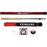 DRAGONtail Tenkara - Shadowfire 365 Tenkara Rod | Classic 12ft telescoping fishing pole with a smooth, easy-to-learn bend for beginner and experienced anglers