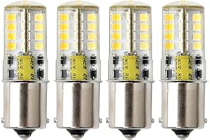 HRYSPN 4PCS 1141 LED Bulb 12V, Waterproof design, BA15S Bayonet Single Contact Base for Landscape RV Camper Interior Marine Boat Trailer Lights, Daylight White 6000K