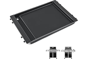 7566 Grill Griddle Insert for Weber Genesis 300 Series, Cast Iron Flat Top Replacement Parts for Weber Genesis E-310 E-320 E-
