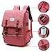 Vintage Laptop Backpack, Canvas College Backpack School Bag Fit for 15 Inch Laptop for Daily Use Teacher Students Travel by Puersit (Red)