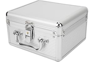 RASTKY 20 Bays Shockproof Hard Drive Storage Box with Safety Lock for 2.5in Hard Drives, Durable Drive Case for Data Protecti