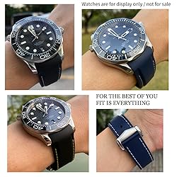 GC GUAN CHAO Curved End Rubber Watchband Fit for