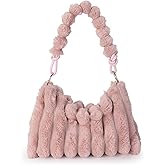 Extolove Furry Purse Y2K Fluffy Bags Faux Fur Purses for Women Fuzzy Tote Bag Plush Shoulder Handbags
