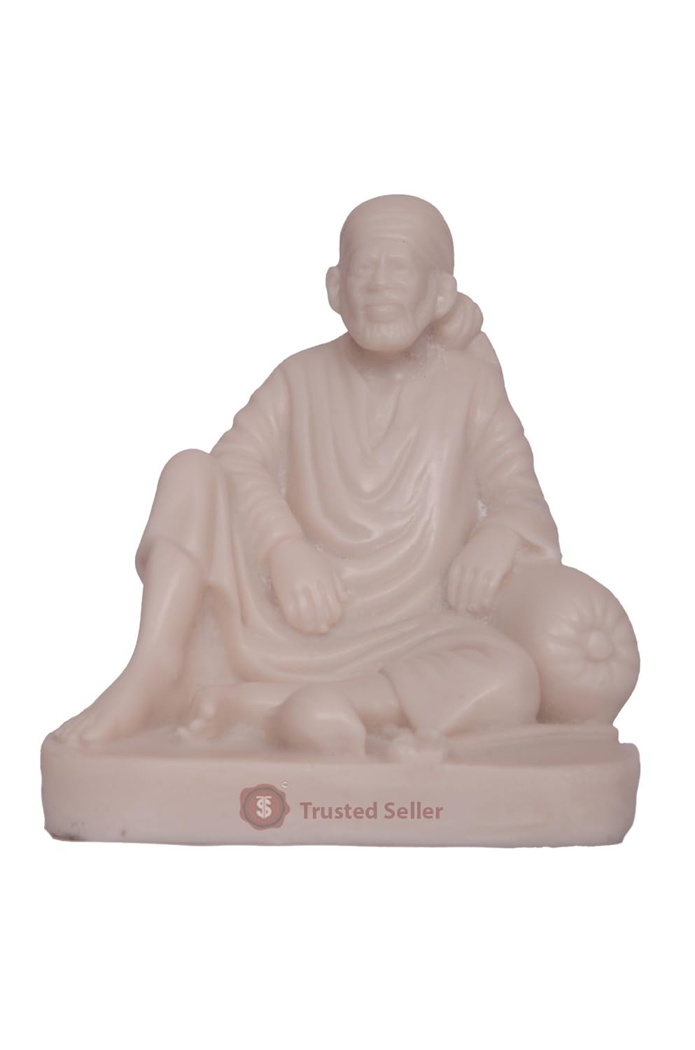 TRUSTED SELLER 4.5" Dwarka Mai Sai Baba Statue Handmade of White Poly Marble Home Decor Art Best Gift