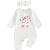 Socutebabe Baby Girl Winter Clothes Newborn Preemie Going Coming Home Outfit Ruffle Mitten Sweater Romper Cute Knit Jumpsuit