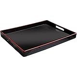 American Atelier Rectangular Tray with Handle, Black
