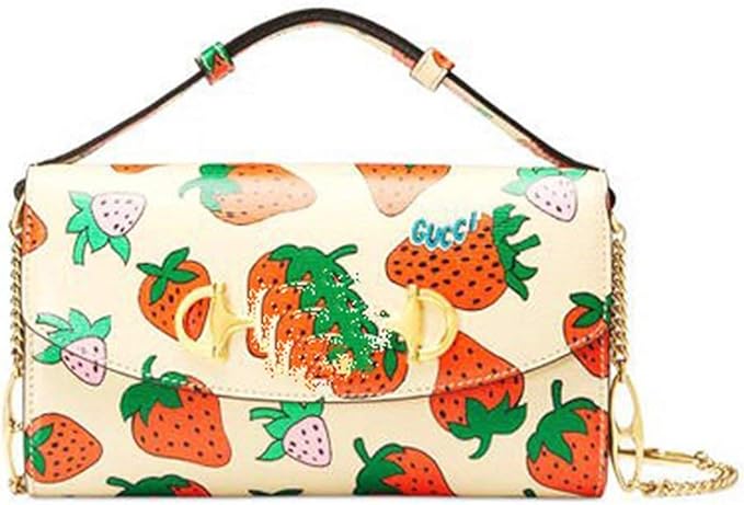 Amazon サック 19ファッションの高級ハンドバッグの女性デザイナーフラップポケットフルーツプリントチェーンシンプルなショルダークロスボディバッグzc725 ベージュ 泣いている猫 シューズ バッグ