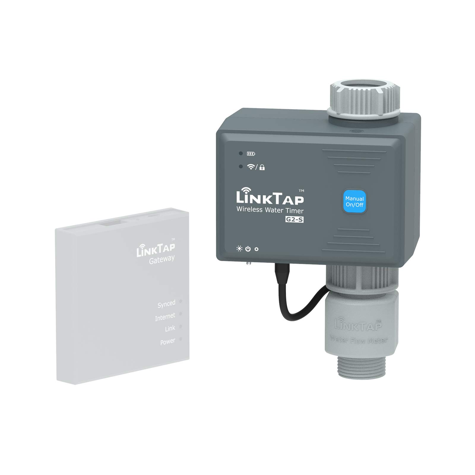 LinkTap G2S Smart Water Timer (Requires Gateway), Smart Irrigation Controller, Greater Range Than WiFi Hose Timer, 2 Year Battery Life, Weather Aware, Alexa, IP66