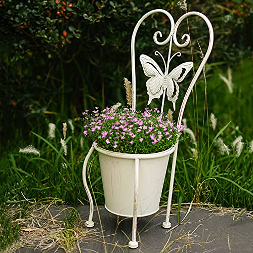 PLHMS Metall Pflanzkorb, Gartendekoration Blumentöpfe, Blumentopf, Indoor Outdoor Pflanzkübel Container, Pflanztopf… – Bild 3